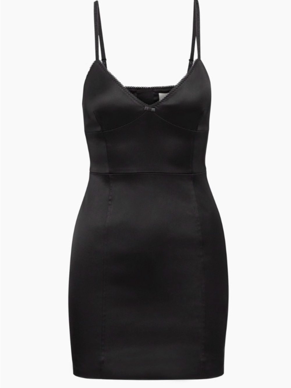 Aritzia Wilfred Hypnosis Black Satin Dress with Adjustable Straps